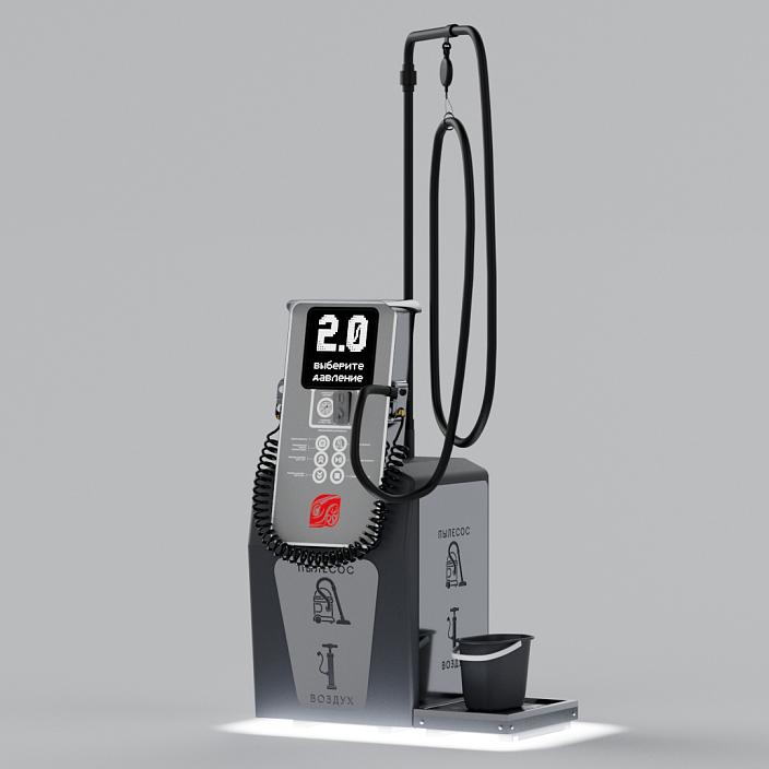 Смарт пост подкачки шин с пылесосом и водой «АЛЬТ» 5000.02 для АЗС. Фото 8