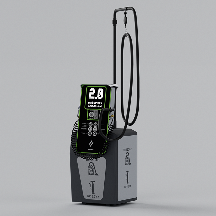 Смарт пост подкачки шин с пылесосом «АЛЬТ» 5000.01 для АЗС (Татнефть). Фото 8