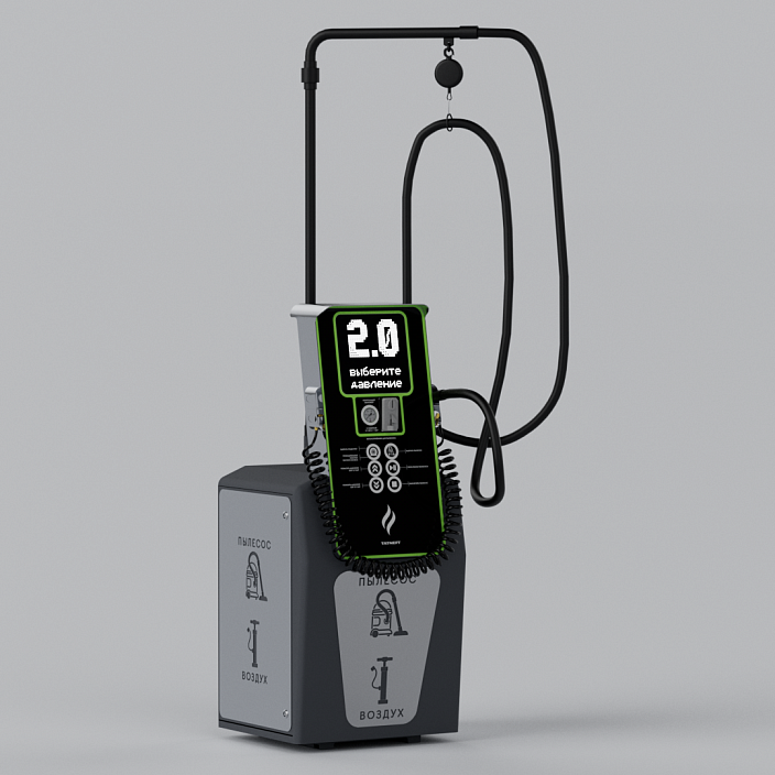 Смарт пост подкачки шин с пылесосом «АЛЬТ» 5000.01 для АЗС (Татнефть). Фото 8
