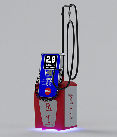 Смарт пост подкачки шин с пылесосом «АЛЬТ» 5000.01 для АЗС (Тебойл)