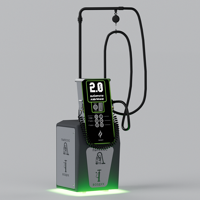 Смарт пост подкачки шин с пылесосом «АЛЬТ» 5000.01 для АЗС (Татнефть). Фото 8