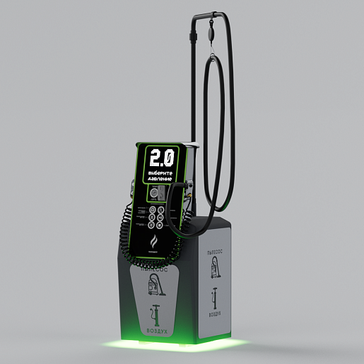 Смарт пост подкачки шин с пылесосом «АЛЬТ» 5000.01 для АЗС (Татнефть). Фото 1