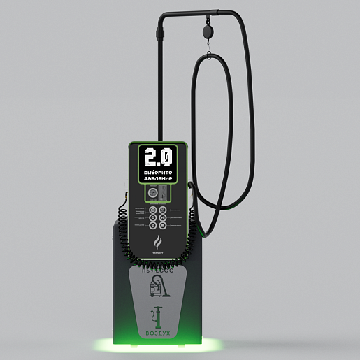 Смарт пост подкачки шин с пылесосом «АЛЬТ» 5000.01 для АЗС (Татнефть). Фото 3